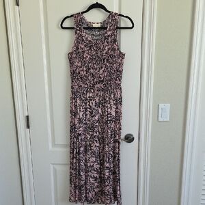 Maison Jules Red Sequin Halter Maxi Sundress